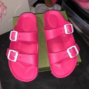 Pink foam material slides